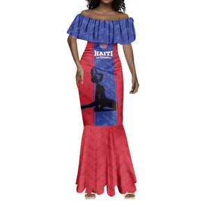 Custom Afro Haiti Football Mermaid Dress Nou fe - Pou Ayiti - Pou Drapo a - Pou peyi a - African Pride