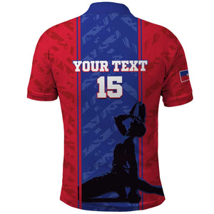 Custom Afro Haiti Football Polo Shirt Nou fe - Pou Ayiti - Pou Drapo a - Pou peyi a - African Pride