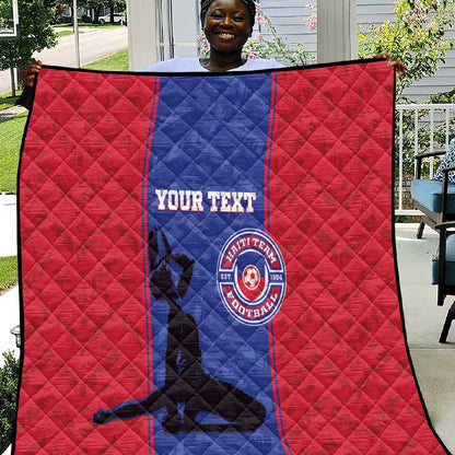 Custom Afro Haiti Football Quilt Nou fe - Pou Ayiti - Pou Drapo a - Pou peyi a - African Pride
