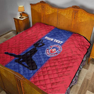 Custom Afro Haiti Football Quilt Nou fe - Pou Ayiti - Pou Drapo a - Pou peyi a - African Pride