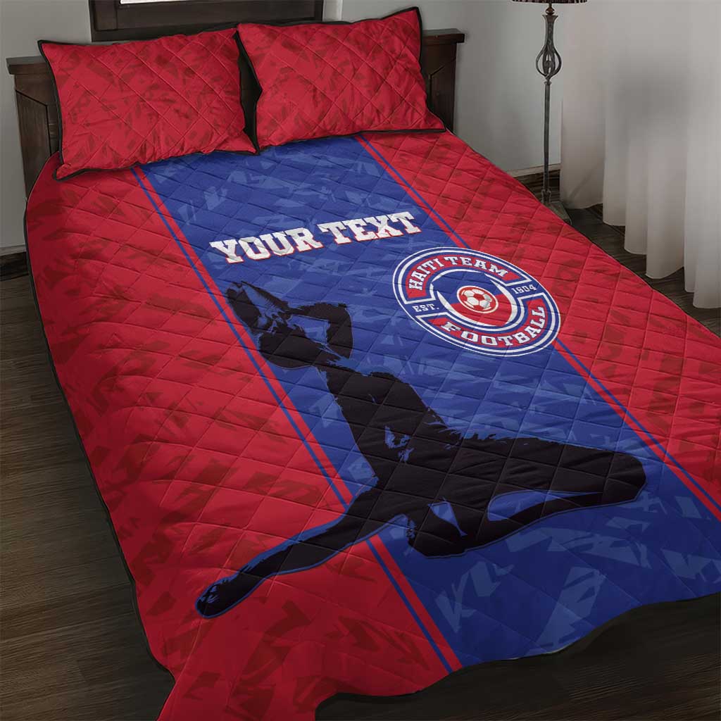 Custom Afro Haiti Football Quilt Bed Set Nou fe - Pou Ayiti - Pou Drapo a - Pou peyi a - African Pride