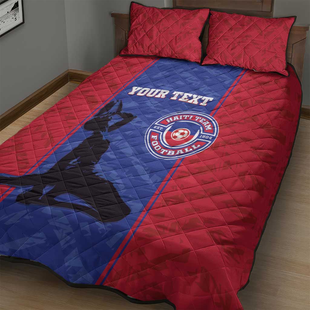 Custom Afro Haiti Football Quilt Bed Set Nou fe - Pou Ayiti - Pou Drapo a - Pou peyi a - African Pride