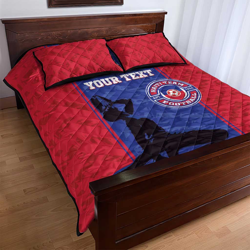 Custom Afro Haiti Football Quilt Bed Set Nou fe - Pou Ayiti - Pou Drapo a - Pou peyi a - African Pride