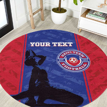 Custom Afro Haiti Football Round Carpet Nou fe - Pou Ayiti - Pou Drapo a - Pou peyi a - African Pride