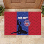 Custom Afro Haiti Football Rubber Doormat Nou fe - Pou Ayiti - Pou Drapo a - Pou peyi a - African Pride
