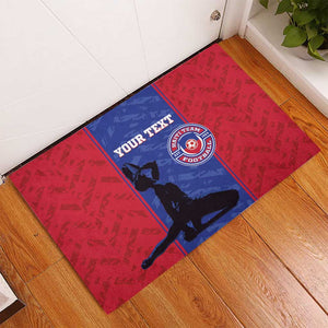 Custom Afro Haiti Football Rubber Doormat Nou fe - Pou Ayiti - Pou Drapo a - Pou peyi a - African Pride
