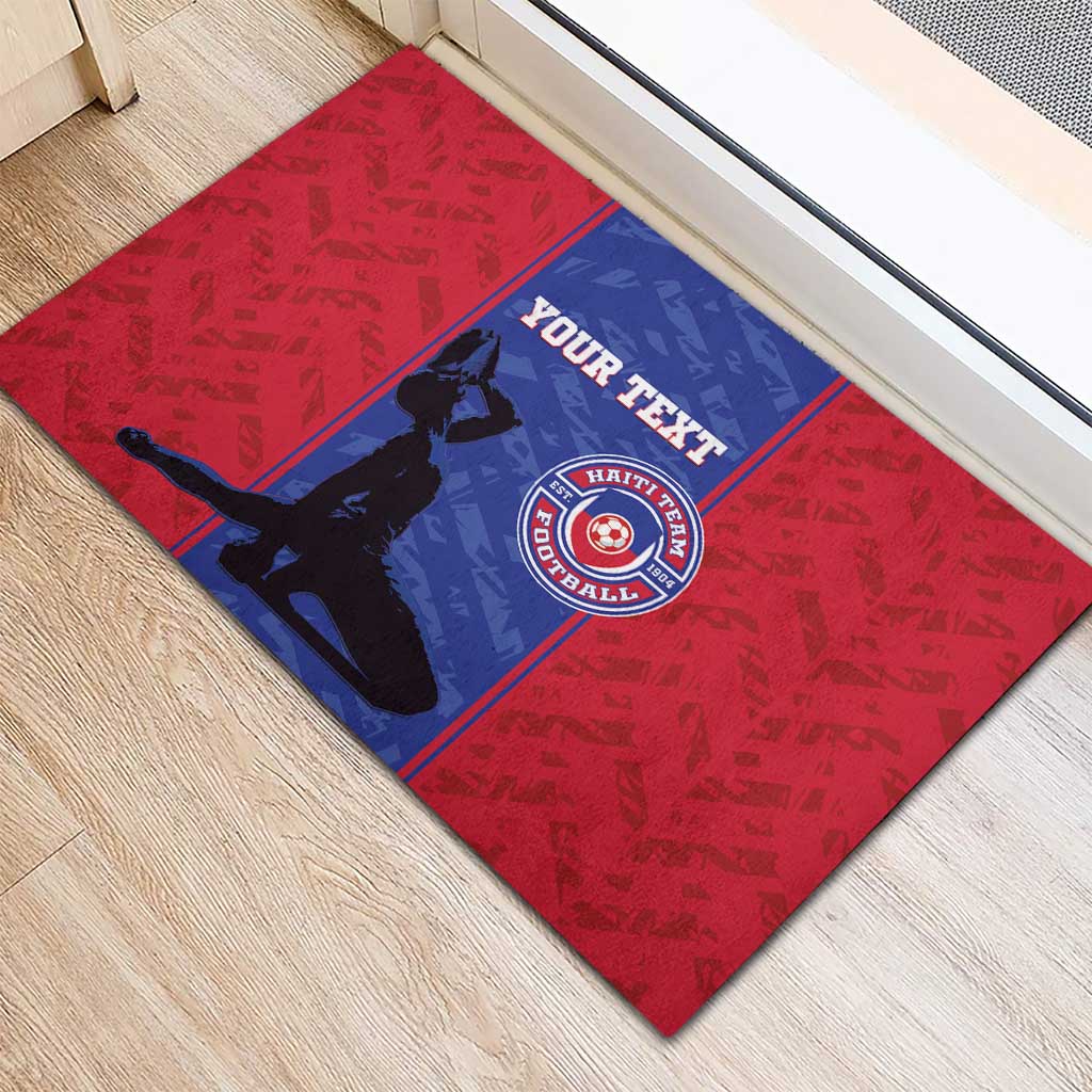 Custom Afro Haiti Football Rubber Doormat Nou fe - Pou Ayiti - Pou Drapo a - Pou peyi a - African Pride