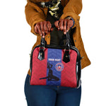 Custom Afro Haiti Football Shoulder Handbag Nou fe - Pou Ayiti - Pou Drapo a - Pou peyi a - African Pride