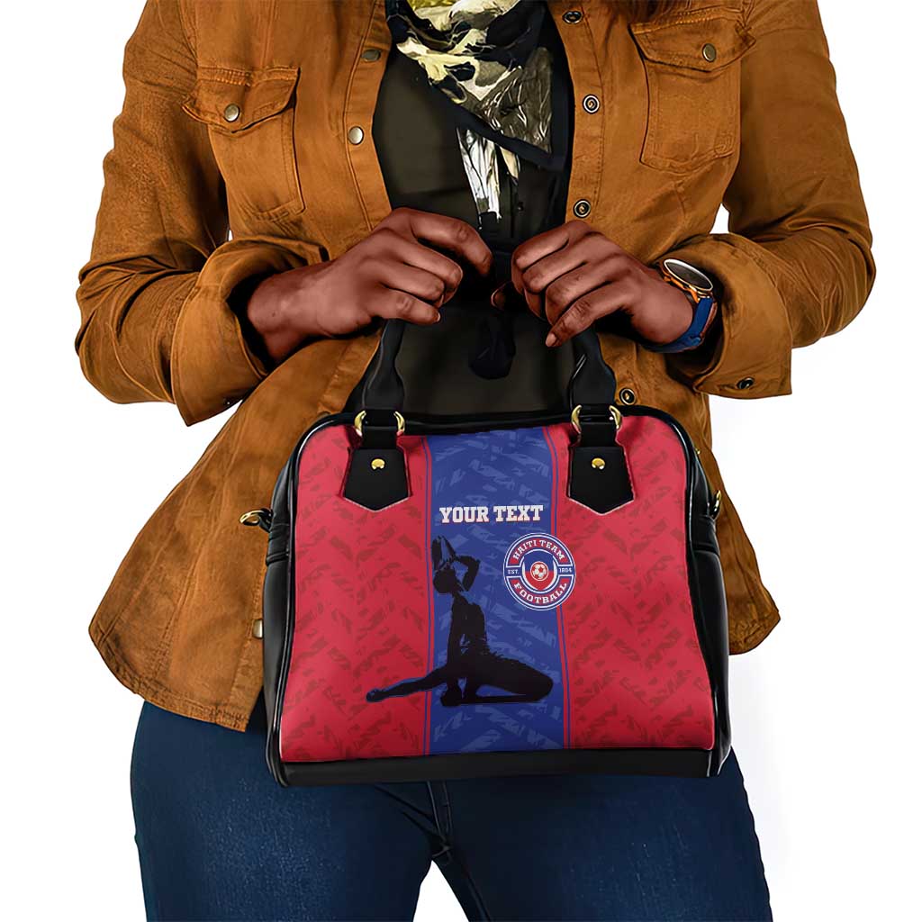 Custom Afro Haiti Football Shoulder Handbag Nou fe - Pou Ayiti - Pou Drapo a - Pou peyi a - African Pride
