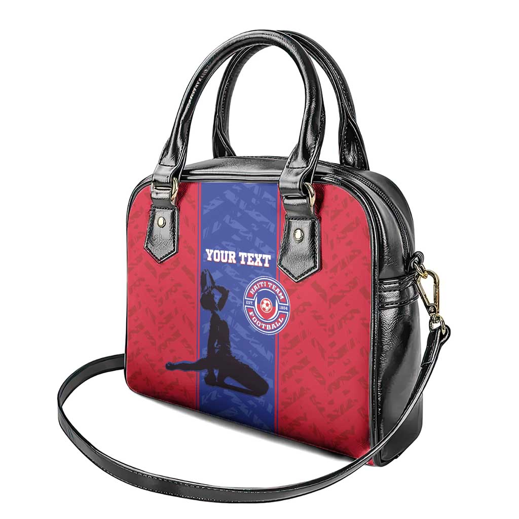 Custom Afro Haiti Football Shoulder Handbag Nou fe - Pou Ayiti - Pou Drapo a - Pou peyi a - African Pride