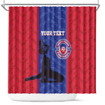 Custom Afro Haiti Football Shower Curtain Nou fe - Pou Ayiti - Pou Drapo a - Pou peyi a - African Pride