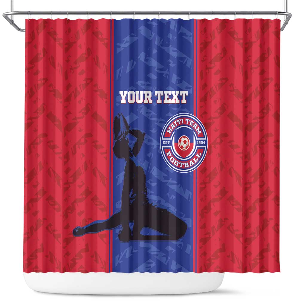 Custom Afro Haiti Football Shower Curtain Nou fe - Pou Ayiti - Pou Drapo a - Pou peyi a - African Pride