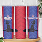 Custom Afro Haiti Football Skinny Tumbler Nou fe - Pou Ayiti - Pou Drapo a - Pou peyi a - African Pride