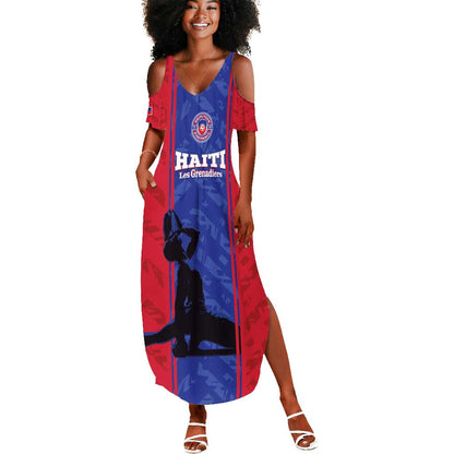 Custom Afro Haiti Football Summer Maxi Dress Nou fe - Pou Ayiti - Pou Drapo a - Pou peyi a - African Pride
