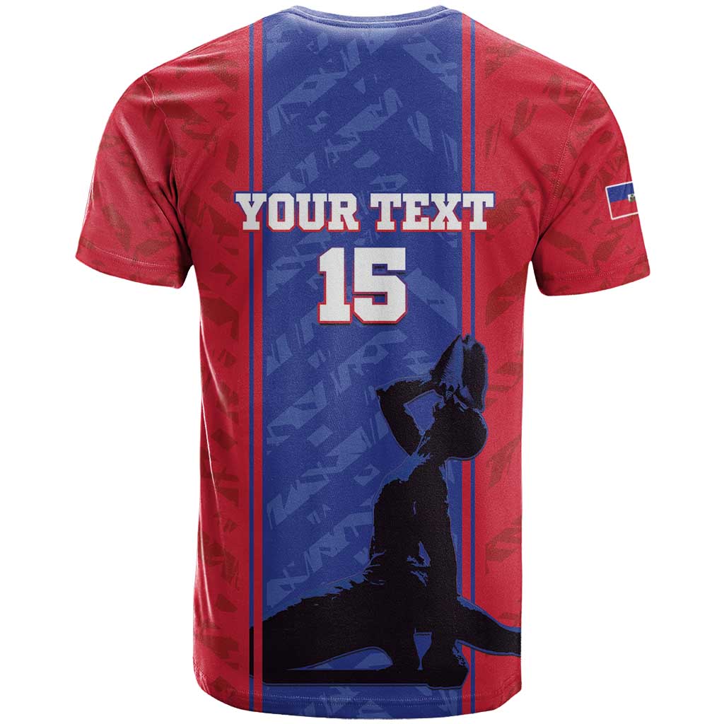 Custom Afro Haiti Football T shirt Nou fe - Pou Ayiti - Pou Drapo a - Pou peyi a - African Pride