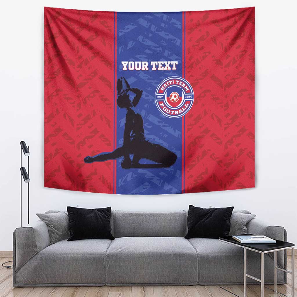 Custom Afro Haiti Football Tapestry Nou fe - Pou Ayiti - Pou Drapo a - Pou peyi a - African Pride