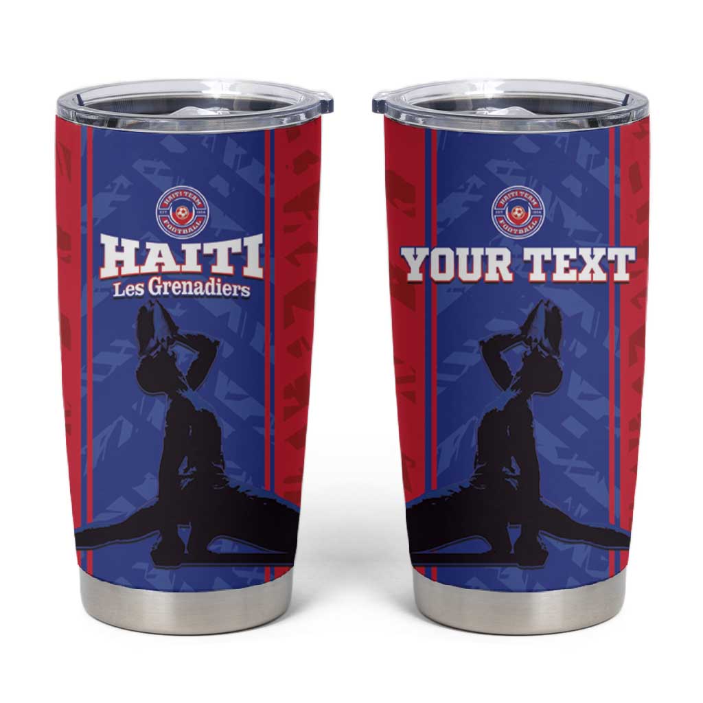 Custom Afro Haiti Football Tumbler Cup Nou fe - Pou Ayiti - Pou Drapo a - Pou peyi a - African Pride