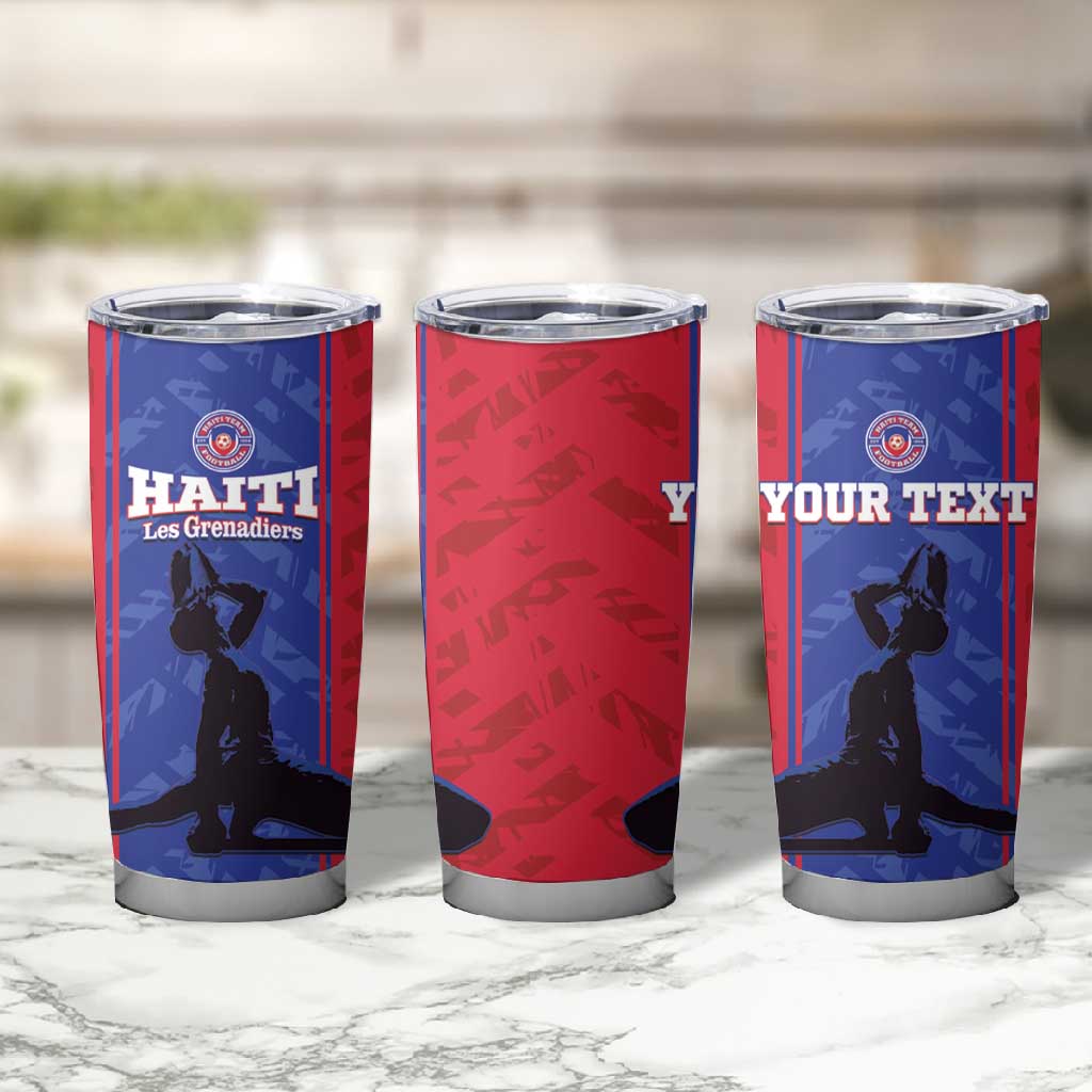 Custom Afro Haiti Football Tumbler Cup Nou fe - Pou Ayiti - Pou Drapo a - Pou peyi a - African Pride