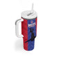 Custom Afro Haiti Football Tumbler With Handle Nou fe - Pou Ayiti - Pou Drapo a - Pou peyi a - African Pride