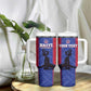 Custom Afro Haiti Football Tumbler With Handle Nou fe - Pou Ayiti - Pou Drapo a - Pou peyi a - African Pride