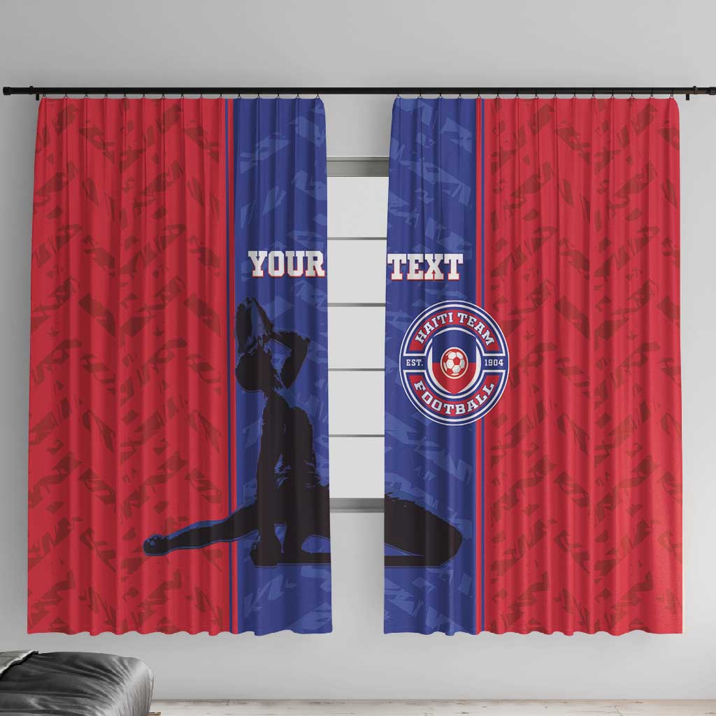 Custom Afro Haiti Football Window Curtain Nou fe - Pou Ayiti - Pou Drapo a - Pou peyi a - African Pride