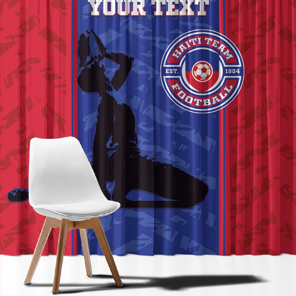 Custom Afro Haiti Football Window Curtain Nou fe - Pou Ayiti - Pou Drapo a - Pou peyi a - African Pride