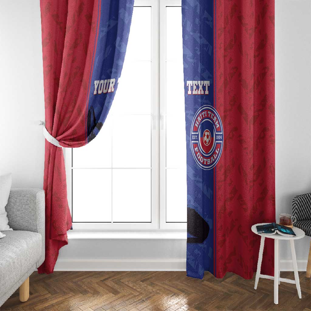 Custom Afro Haiti Football Window Curtain Nou fe - Pou Ayiti - Pou Drapo a - Pou peyi a - African Pride