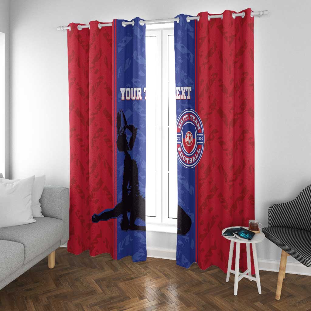 Custom Afro Haiti Football Window Curtain Nou fe - Pou Ayiti - Pou Drapo a - Pou peyi a - African Pride
