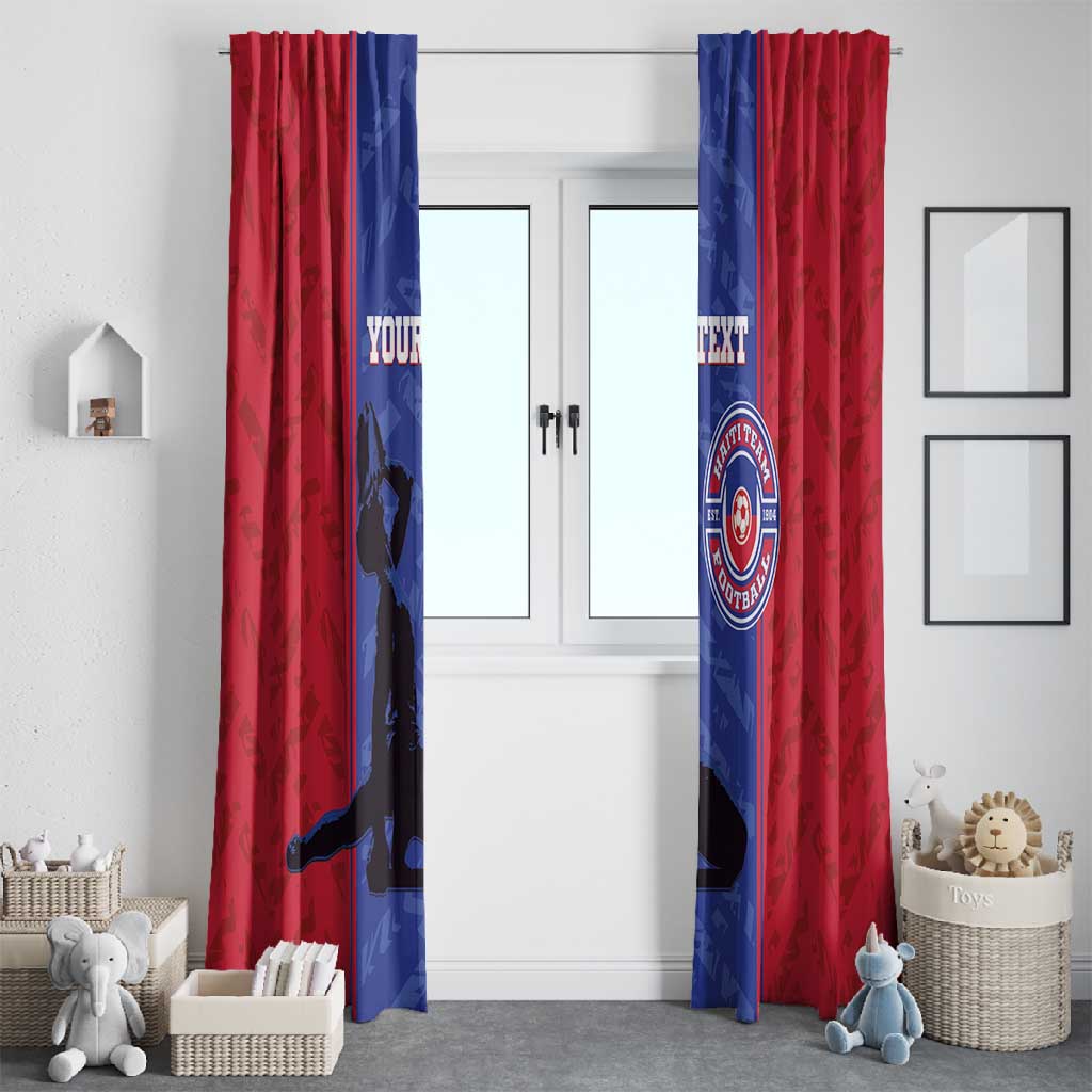 Custom Afro Haiti Football Window Curtain Nou fe - Pou Ayiti - Pou Drapo a - Pou peyi a - African Pride