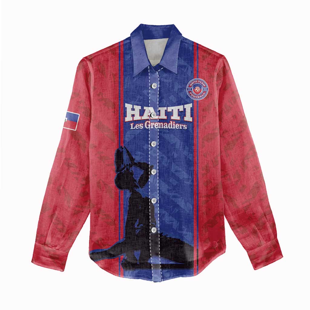 Custom Afro Haiti Football Women Casual Shirt Nou fe - Pou Ayiti - Pou Drapo a - Pou peyi a - African Pride