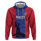 Custom Afro Haiti Football Zip Hoodie Nou fe - Pou Ayiti - Pou Drapo a - Pou peyi a - African Pride