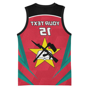 Afro Mozambique Football Custom Basketball Jersey Go Os Mambas - African Pride