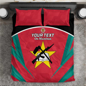 Afro Mozambique Football Custom Bedding Set Go Os Mambas