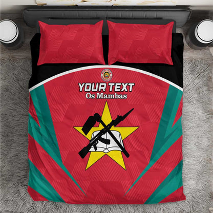 Afro Mozambique Football Custom Bedding Set Go Os Mambas