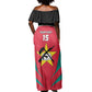 Afro Mozambique Football Custom Off Shoulder Maxi Dress Go Os Mambas