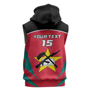 Afro Mozambique Football Custom Sleeveless Hoodie Go Os Mambas - African Pride