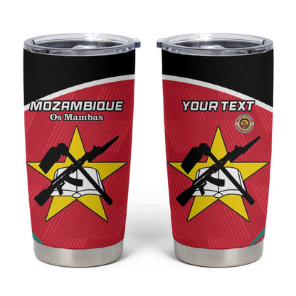 Afro Mozambique Football Custom Tumbler Cup Go Os Mambas