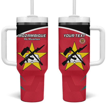 Afro Mozambique Football Custom Tumbler With Handle Go Os Mambas