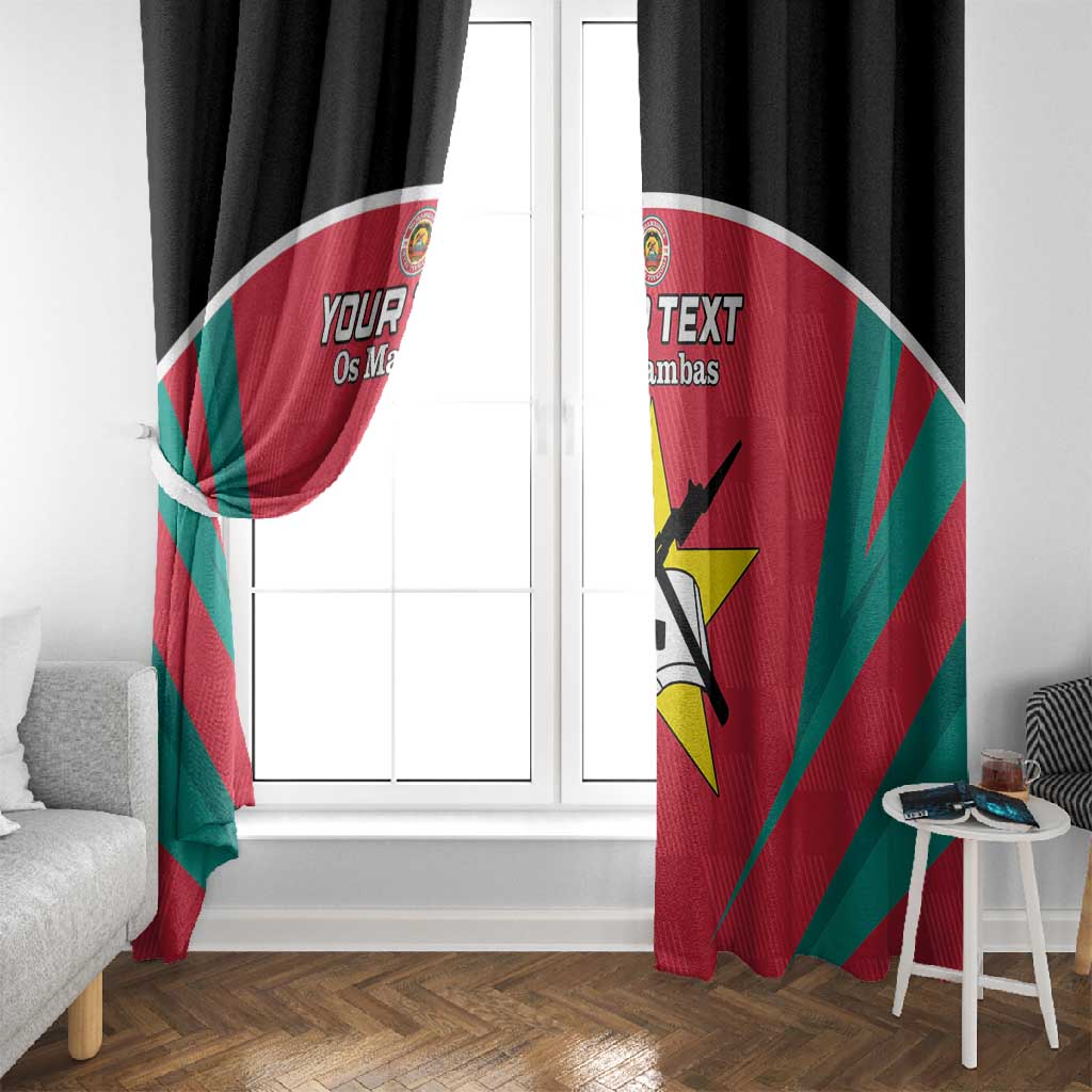 Afro Mozambique Football Custom Window Curtain Go Os Mambas