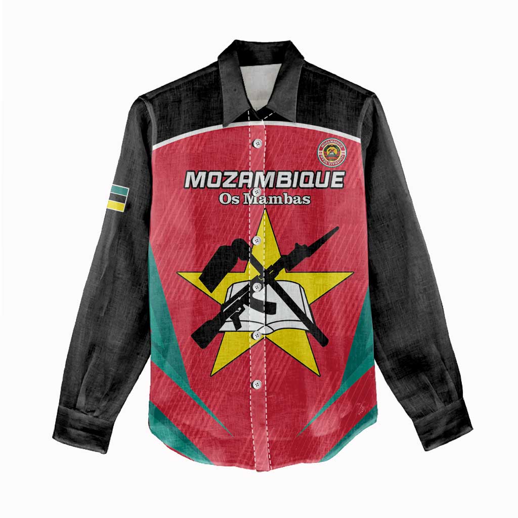 Afro Mozambique Football Custom Women Casual Shirt Go Os Mambas LT15