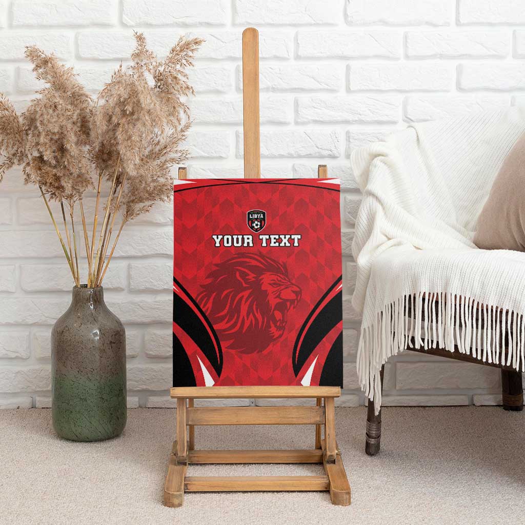 Afro Libya Football Custom Canvas Wall Art Barbary Lion - Sporty Style