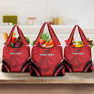 Afro Libya Football Custom Grocery Bag Barbary Lion - Sporty Style