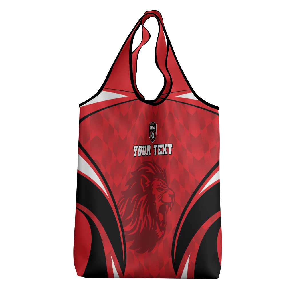 Afro Libya Football Custom Grocery Bag Barbary Lion - Sporty Style