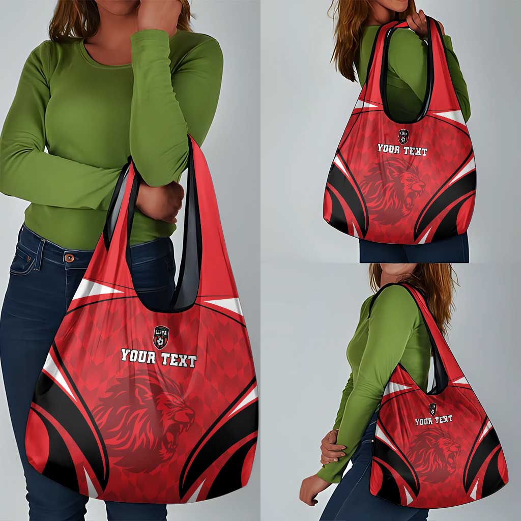 Afro Libya Football Custom Grocery Bag Barbary Lion - Sporty Style