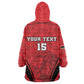Afro Libya Football Custom Kid Wearable Blanket Hoodie Barbary Lion - Sporty Style