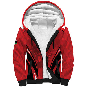 Afro Libya Football Custom Sherpa Hoodie Barbary Lion - Sporty Style