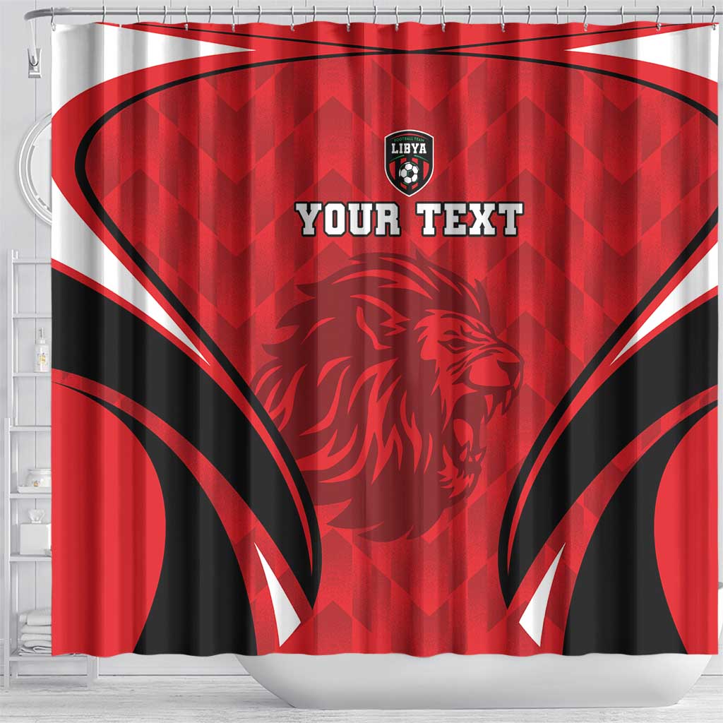 Afro Libya Football Custom Shower Curtain Barbary Lion - Sporty Style