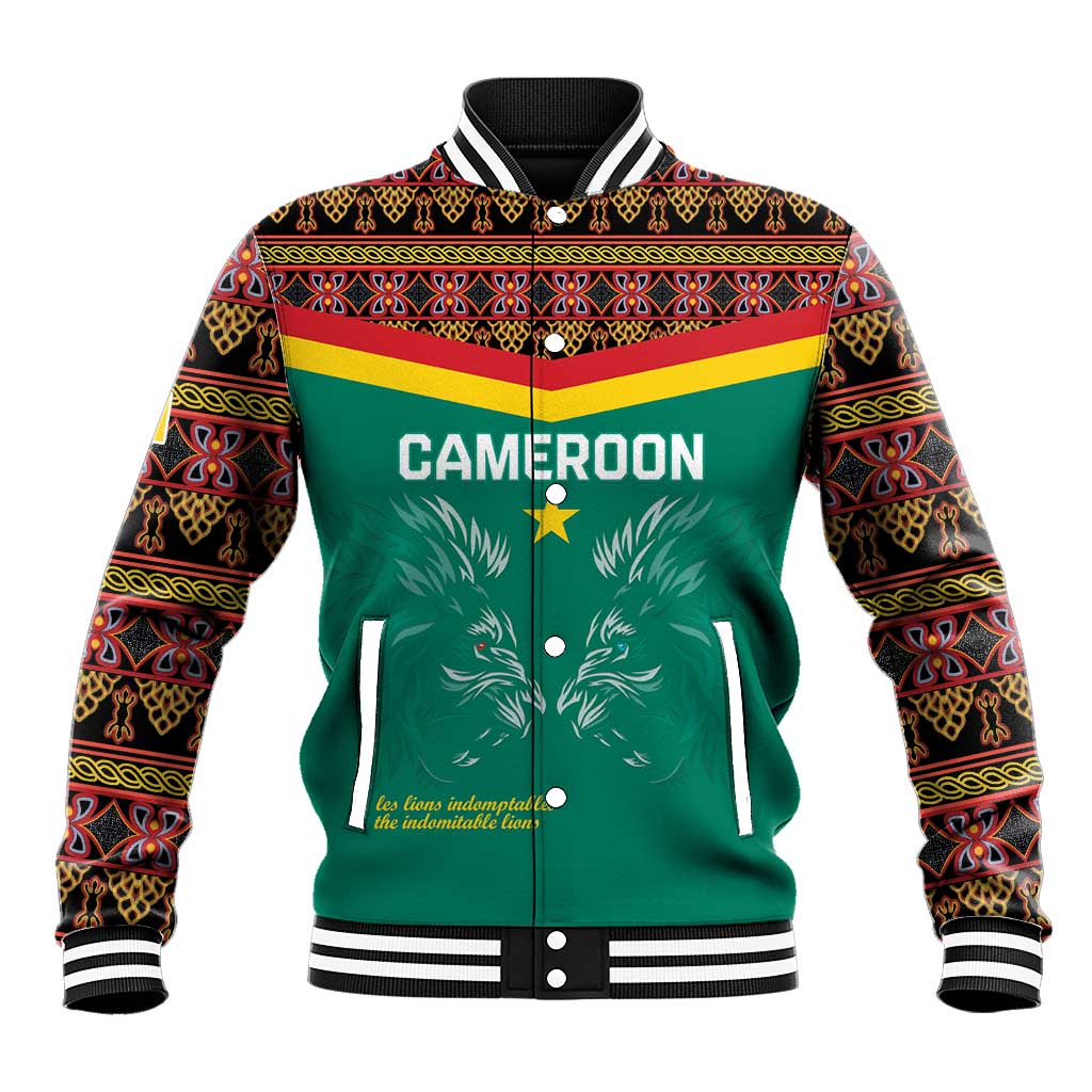 Custom Cameroun Football Baseball Jacket Allez Les Lions Indomptables