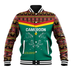 Custom Cameroun Football Baseball Jacket Allez Les Lions Indomptables
