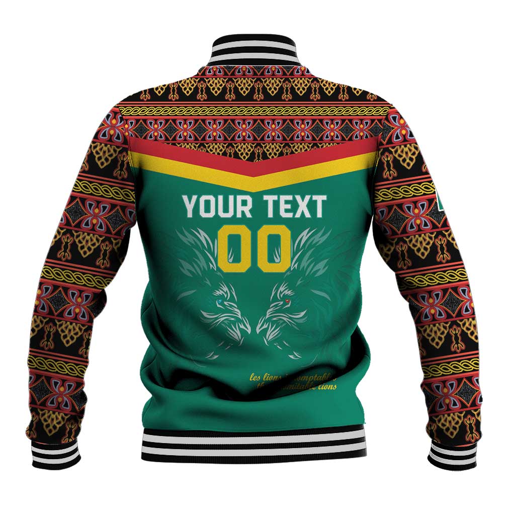 Custom Cameroun Football Baseball Jacket Allez Les Lions Indomptables